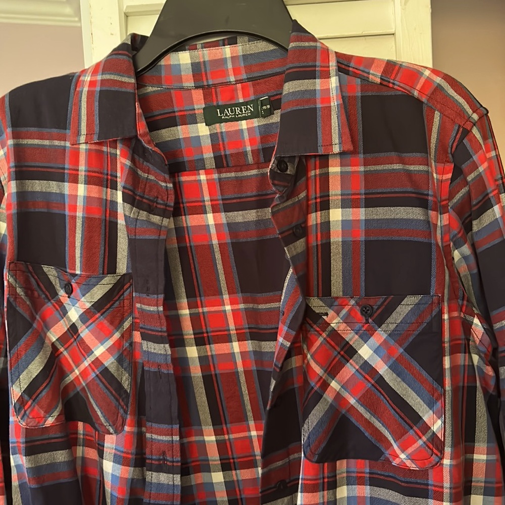 Lauren Ralph Lauren Ralph Womens Button Up Shirt size L